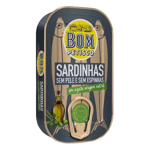 Skinless and boneless sardines in extra virgin olive oil