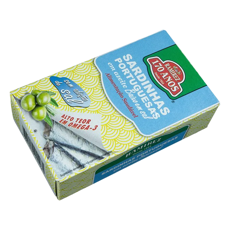 Sardines in low-salt olive oil