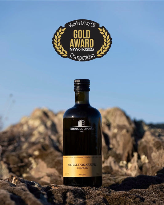 Herdade do Esporão Olival dos Arrifes Portuguese olive oil with 2026 Gold Award emblem