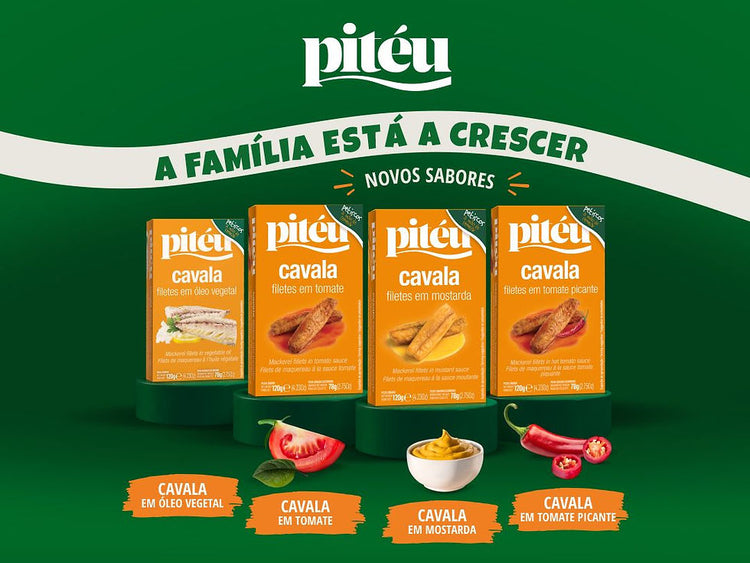 Pitéu Mackerel Fillets range including Mustard Sauce 120g