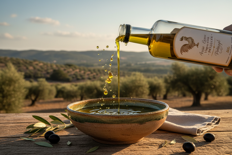 premium Olive oil Puring from portugal ver appealing