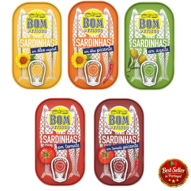 Bom Petisco Portuguese Sardines Degustacion (5 x 120g)
