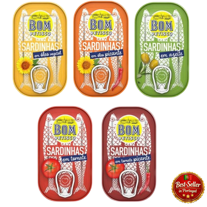 Bom Petisco Portuguese Sardines Degustacion (5 x 120g)