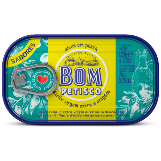 Atum Bom Petisco em Azeite Virgem Extra com Orégãos