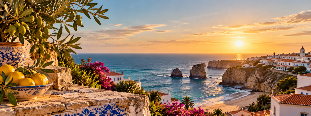 Portuguese Atlantic coast at golden hour for Best Sellers collection banner