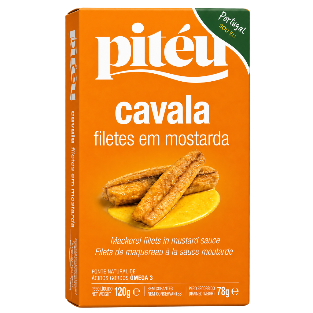 Pitéu mackerel fillets in mustard sauce 120g
