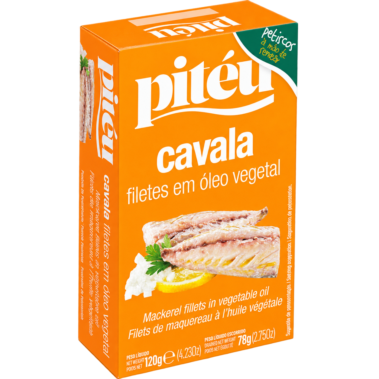Pitéu mackerel fillets in vegetable oil 120g