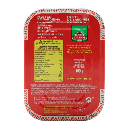 Kondita sardiinifileed tomatikastmes