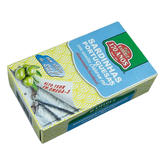 Sardines in low-salt olive oil