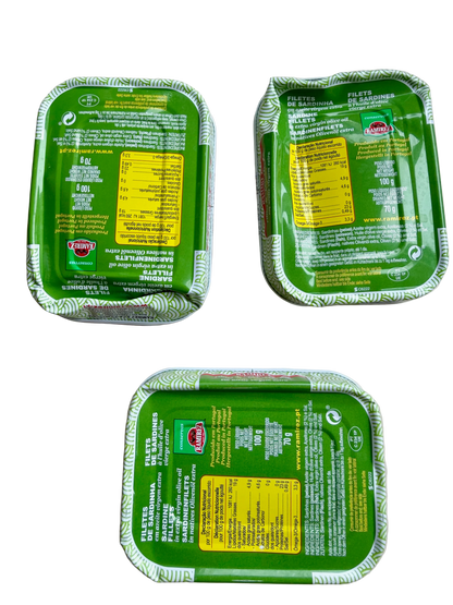 Filetes de sardinha Ramirez sem espinhas em azeite virgem extra (Lata Feia)