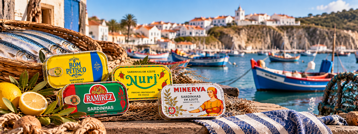 Portuguese sardines by a traditional Atlantic fishing harbour